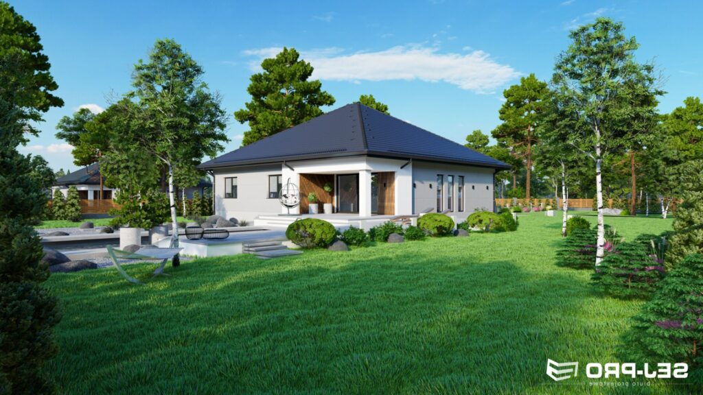 Projekt domu SEJ-PRO 054 ENERGO, odbicie lustrzane