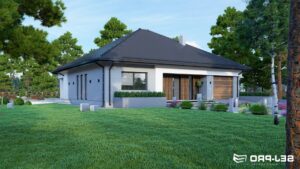 Projekt domu SEJ-PRO 054 ENERGO, odbicie lustrzane