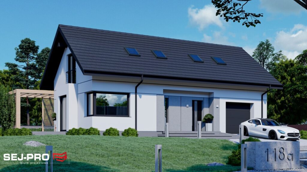 Projekt domu SEJ-PRO 044/1 ENERGO, wizualizacja