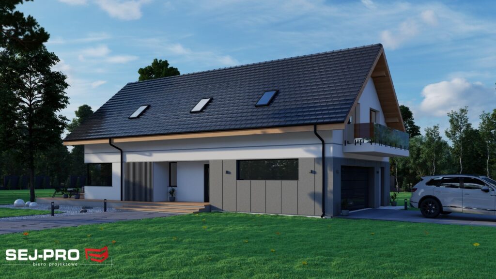 Projekt domu SEJ-PRO 050 ENERGO, wizualizacja 2