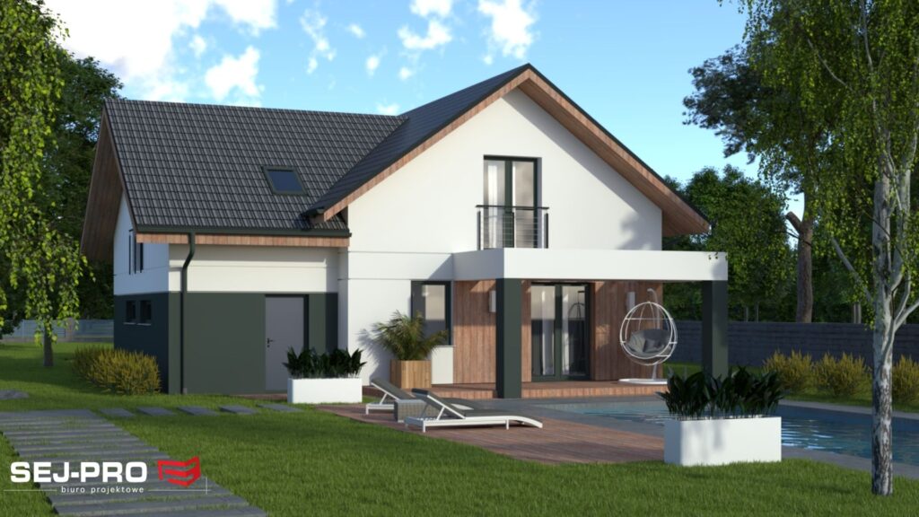 Projekt domu SEJ-PRO 046 ENERGO, wizualizacja 2