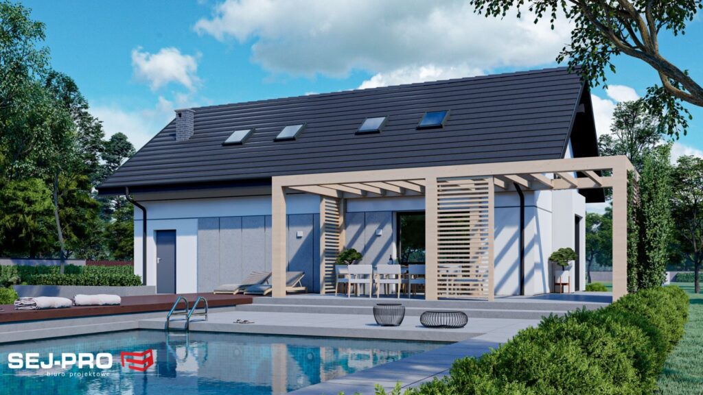 Projekt domu SEJ-PRO 044/1 ENERGO, wizualizacja 2