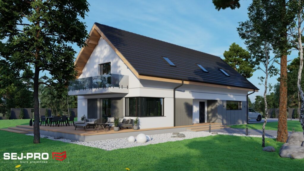 Projekt domu SEJ-PRO 050 ENERGO, wizualizacja 3