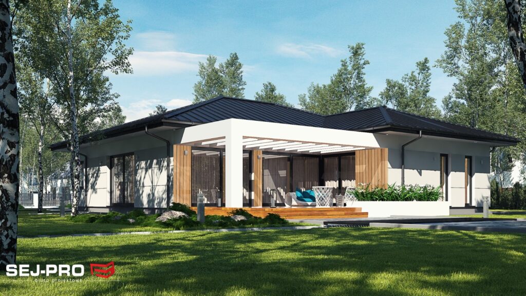 Projekt domu SEJ-PRO 049 ENERGO, wizualizacja 3