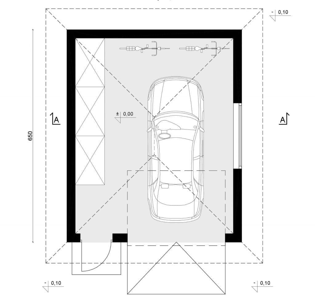 Rzut - inny projekt Projekt garażu SEJ-PRO G002