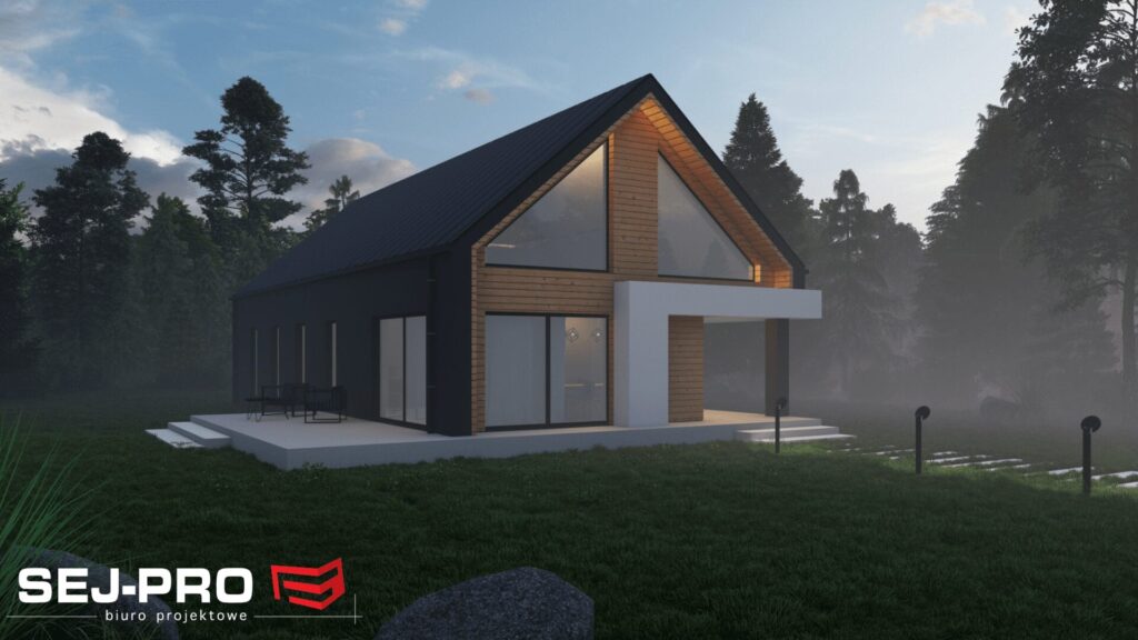 Projekt domu SEJ-PRO 058 ENERGO, wizualizacja 4