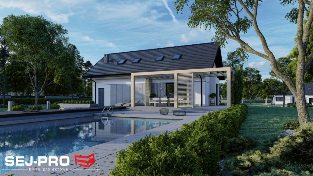 Projekt domu SEJ-PRO 044/1 ENERGO, wizualizacja 3