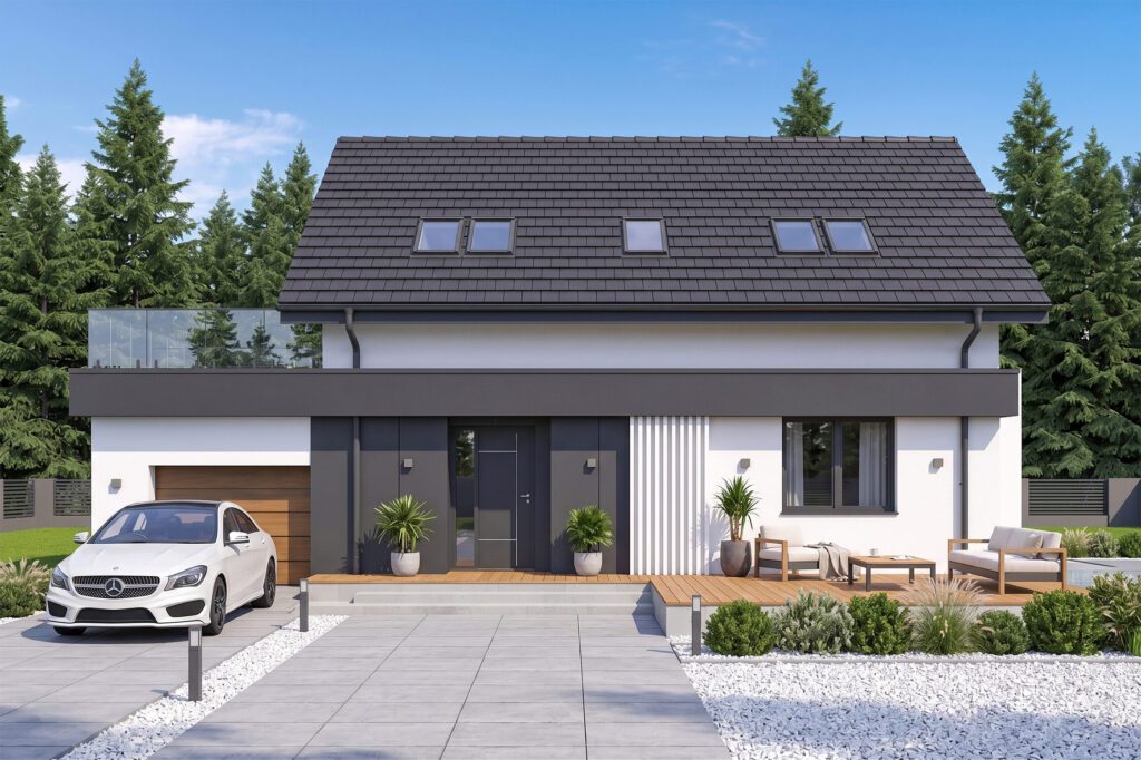 Projekt domu SEJ-PRO 003 ENERGO, odbicie lustrzane