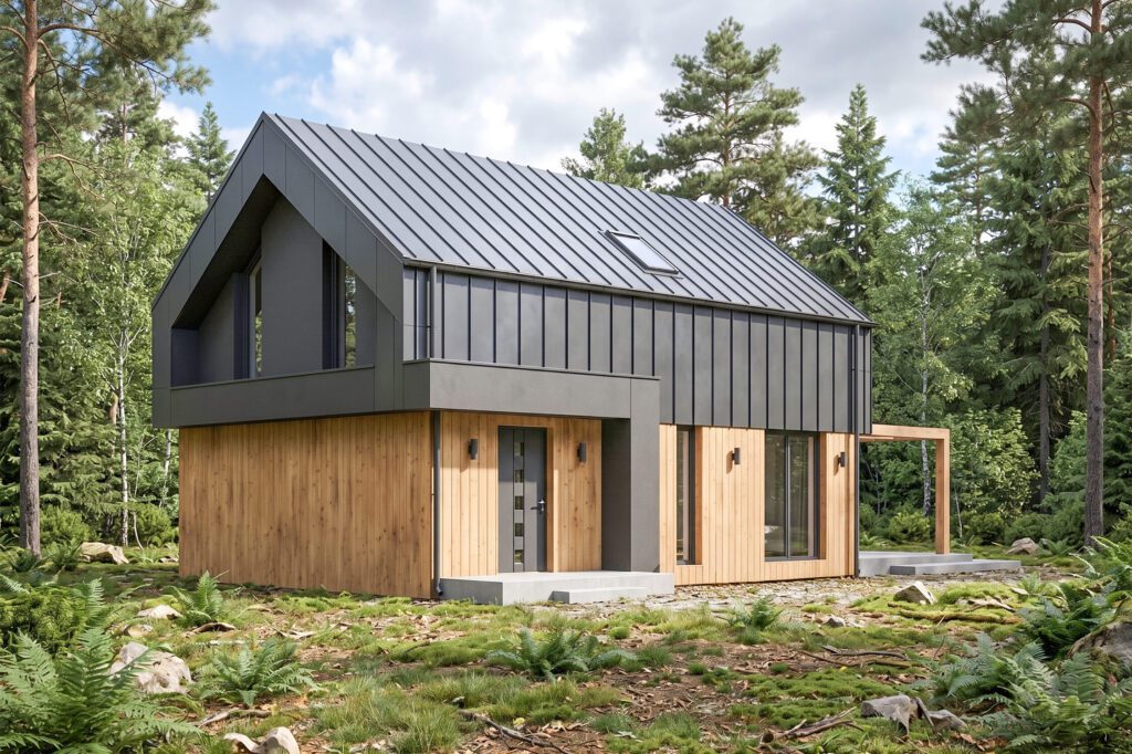 Projekt domu SEJ-PRO 040 ENERGO, odbicie lustrzane