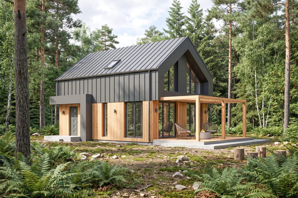 Projekt domu SEJ-PRO 040 ENERGO, odbicie lustrzane