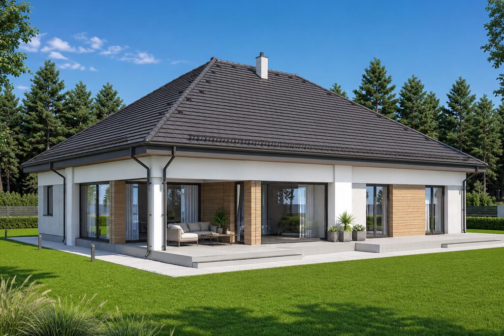 Projekt domu SEJ-PRO 086 ENERGO, odbicie lustrzane