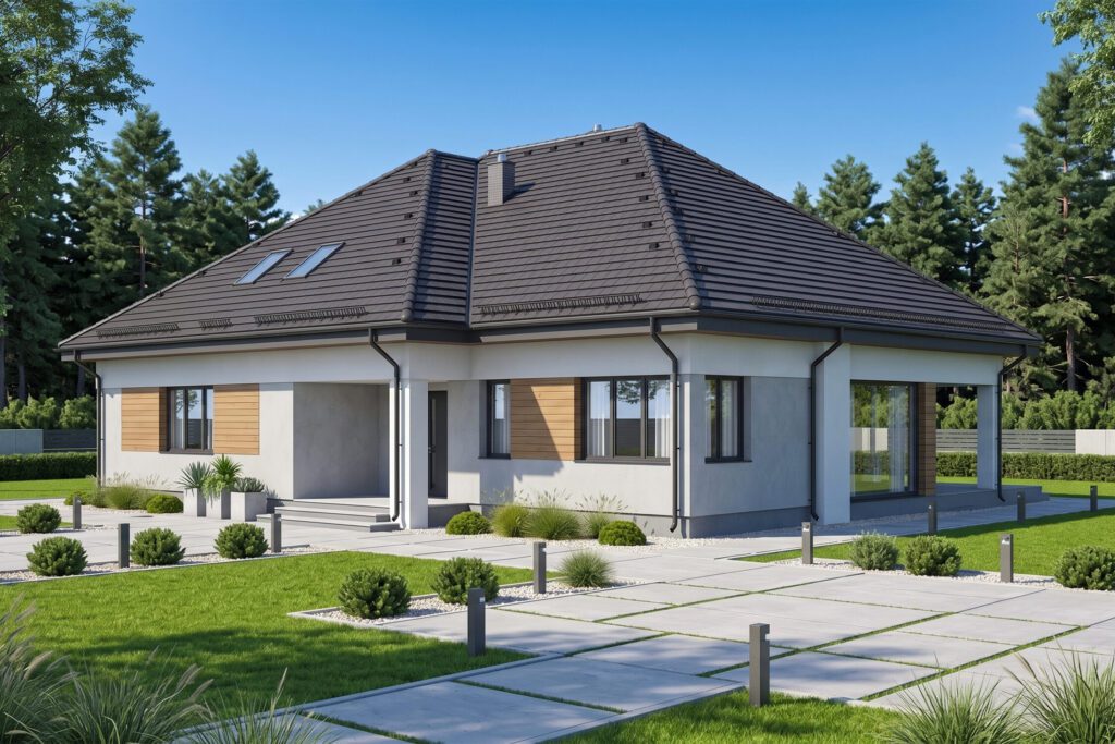 Projekt domu SEJ-PRO 086 ENERGO, odbicie lustrzane
