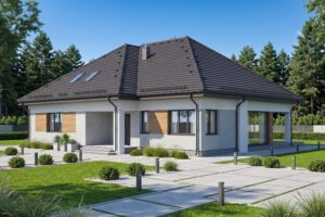 Projekt domu SEJ-PRO 086 ENERGO, odbicie lustrzane